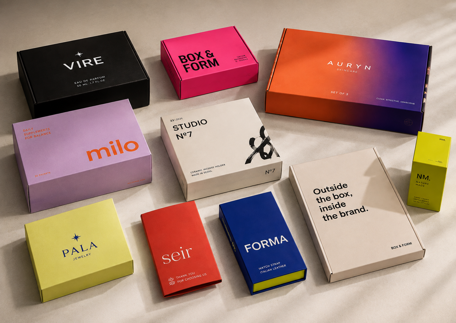 Product in packaging, natural light